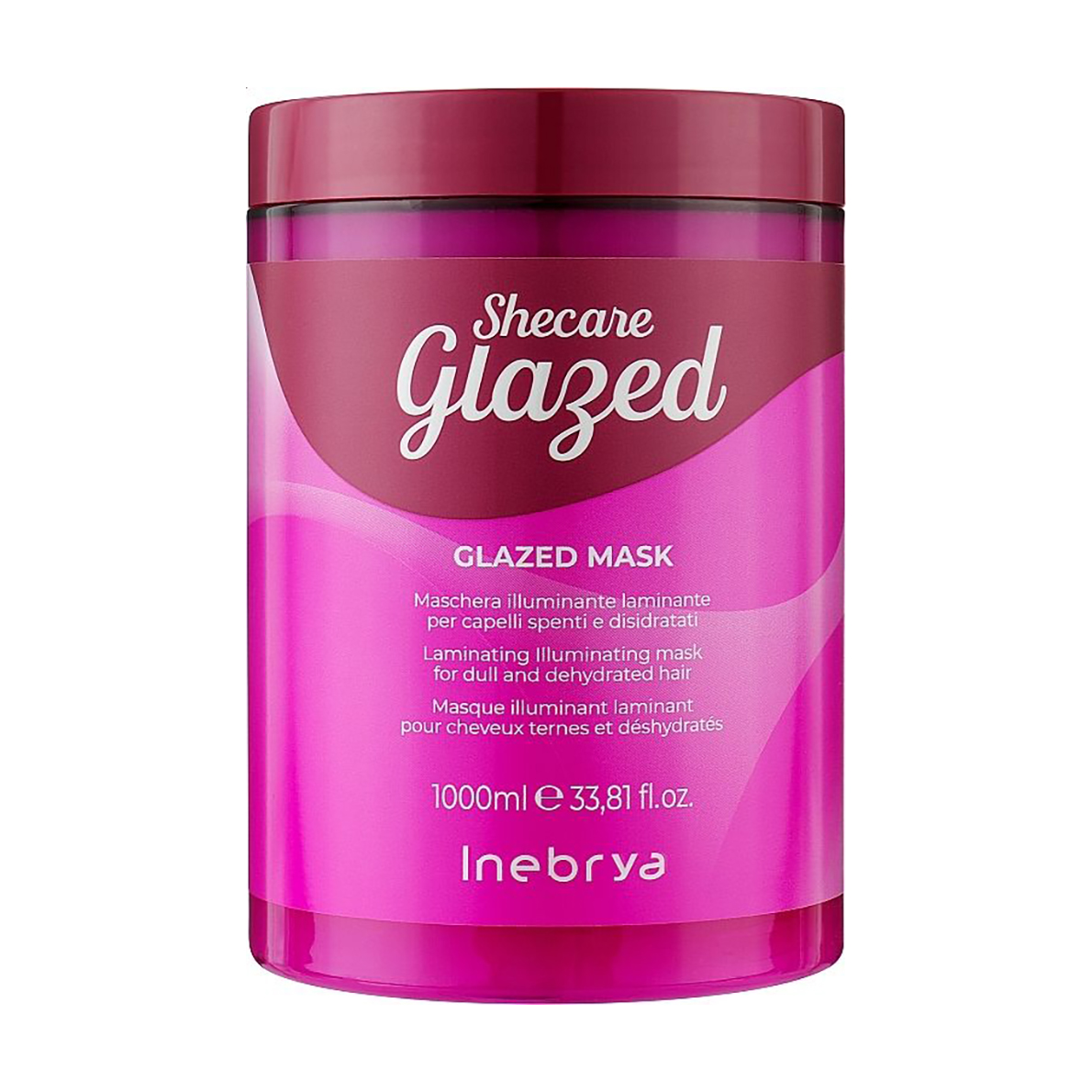 Маска для блиску волосся Inebrya Shecare Glazed Mask з ефектом глазурування, 1 л